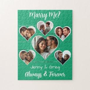Marry Me?  Six Photo Template Proposal Jigsaw Puzzle