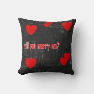 marry me throw pillow