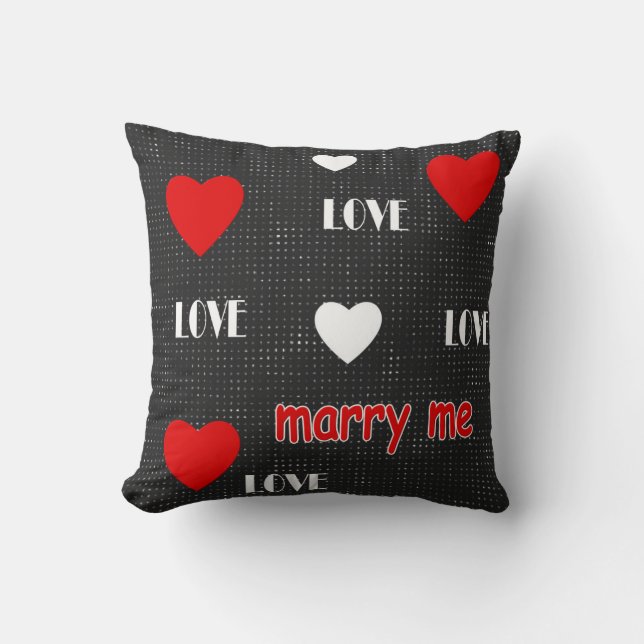 marry me throw pillow (Front)
