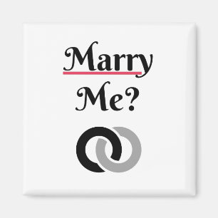 Marry Me? Wedding Proposal LOVE Magnet