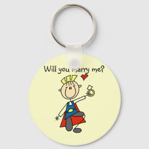Marry Me Wedding Proposal Tshirts and Gifts Keychain