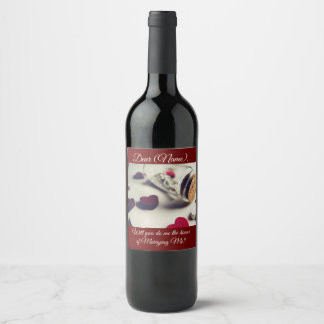 Marry Me Wine Bottle Labels
