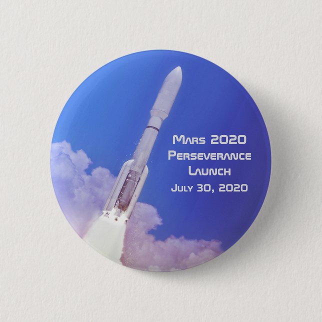 Mars 2020 Perseverance Launch 2 Inch Round Button (Front)