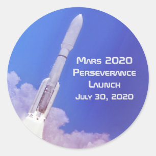 Mars 2020 Perseverance Launch Classic Round Sticker