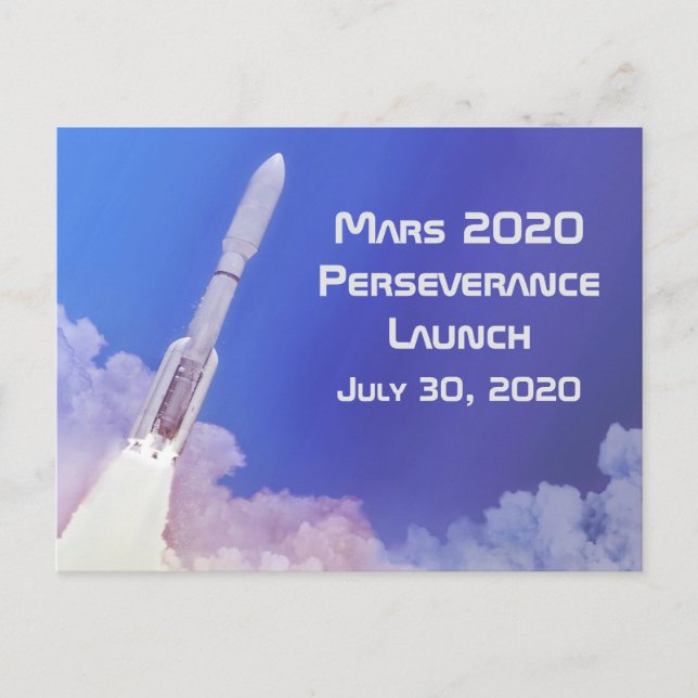 Mars 2020 Perseverance Launch Postcard (Front)