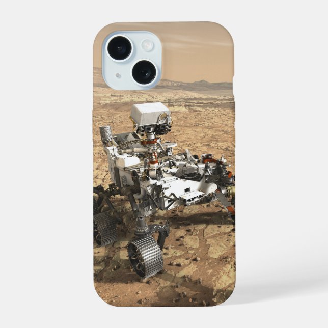 Mars 2020 Rover On The Surface Of Mars. iPhone 15 Case (Back)