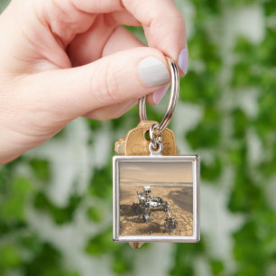 Mars 2020 Rover On The Surface Of Mars. Keychain