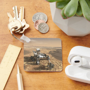 Mars 2020 Rover On The Surface Of Mars. Keychain