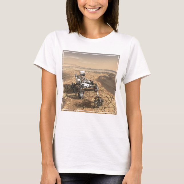 Mars 2020 Rover On The Surface Of Mars. T-Shirt (Front)