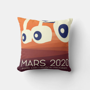 Mars 2020 Rover Space Art Throw Pillow