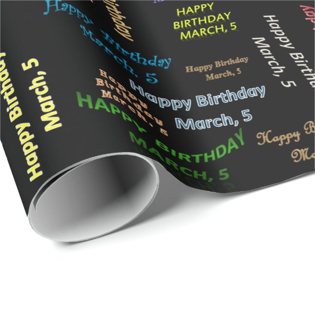 Mars, 5 Anniversaire Papier cadeau d'enveloppement (Coin rond)