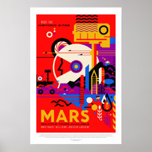 Mars, affiche de voyage