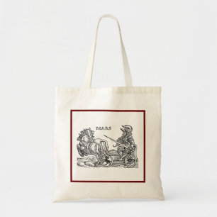 Mars Ares God of War Greek Roman Chariot Cartoon Tote Bag