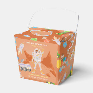 Mars astronaut boy themed birthday Party Favor Box