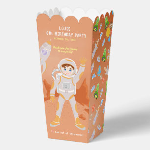 Mars astronaut boy themed birthday Party Favor Box
