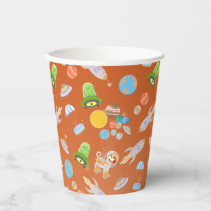 Mars astronaut boy themed birthday Party Paper Cups