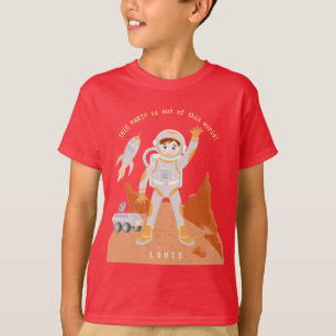 Mars astronaut boy themed birthday Party T-Shirt