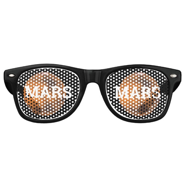 MARS Astronomy retro Shades / Fun Party Sunglasses (Front)