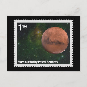 Mars Authority Postal Services Postcard