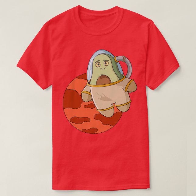 Mars Avocado Design for a Space Lover T-Shirt (Design Front)