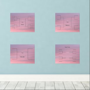 Mars Basketball 16 8 4 Team Bracket Jouer En Rose