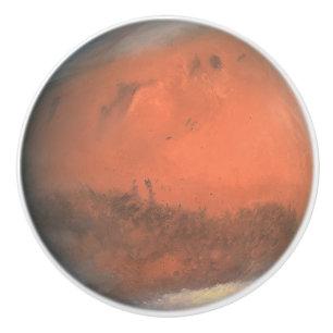 Mars Beautiful Red Solar System Planet Aries Ceramic Knob