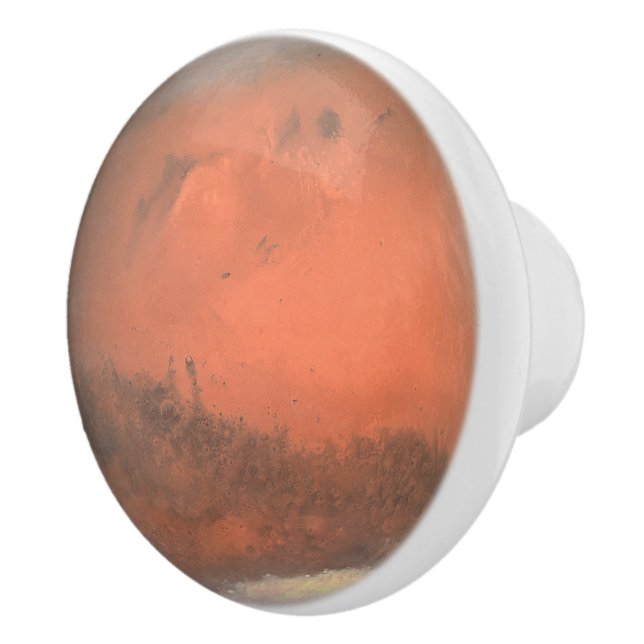 Mars Beautiful Red Solar System Planet Aries Ceramic Knob (Right)