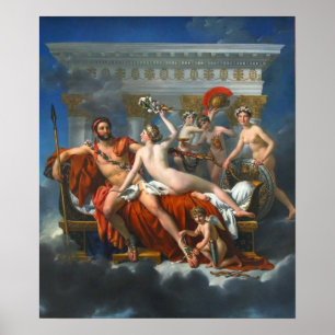 Mars Being Disarmed by Venus Poster