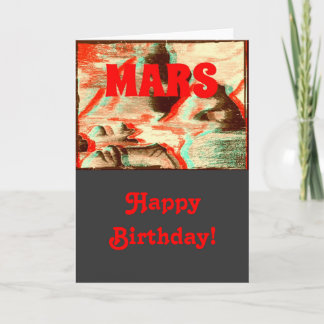 Mars Birthday Card