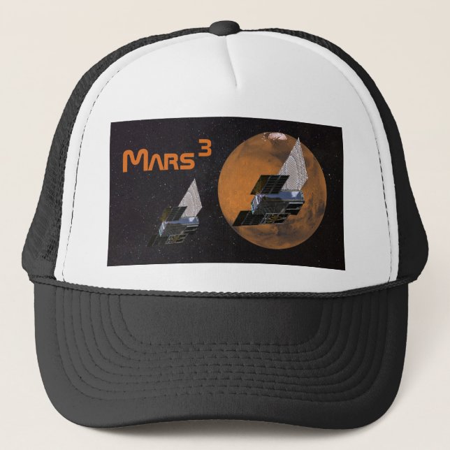 Mars Cubed by MarCO CubeSats Trucker Hat (Front)