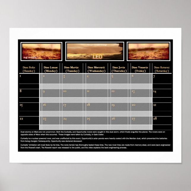 Mar's Dust Storm Poster (Front)