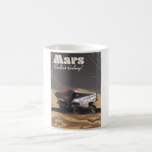 Mars, Enlist today! Retro Military space poster Magic Mug