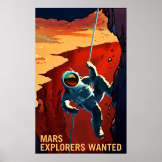 Mars Explorers Recherché - Affiche de recrutement