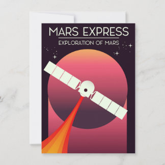 Mars Express - Exploration of Mars Space Art. Invitation