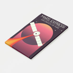 Mars Express - Exploration of Mars Space Art. Post-it Notes