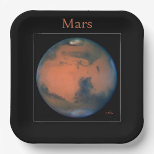 Mars Globe by Hubble and NASA Paper Plate