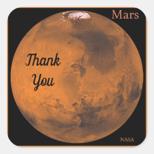 Mars Globe by NASA Square Sticker