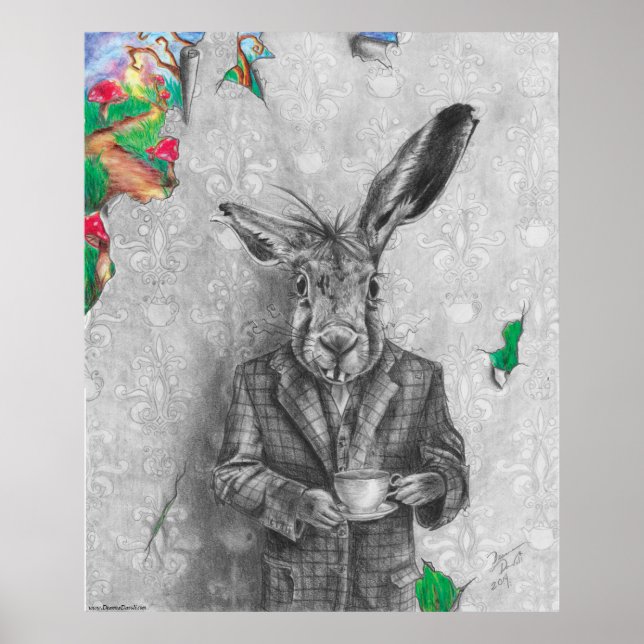 Mars Hare Art Mars Hare Poster Wonderland Art (Devant)