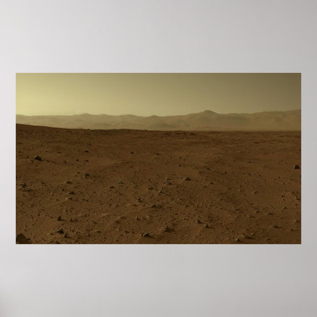 Mars Horizon via Curiosity Rover Poster (Front)