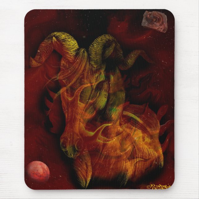 Mars in Aries Mouse Pad (Front)