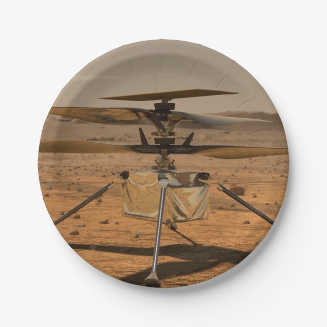Mars Ingenuity Helicopter Paper Plate (Front)