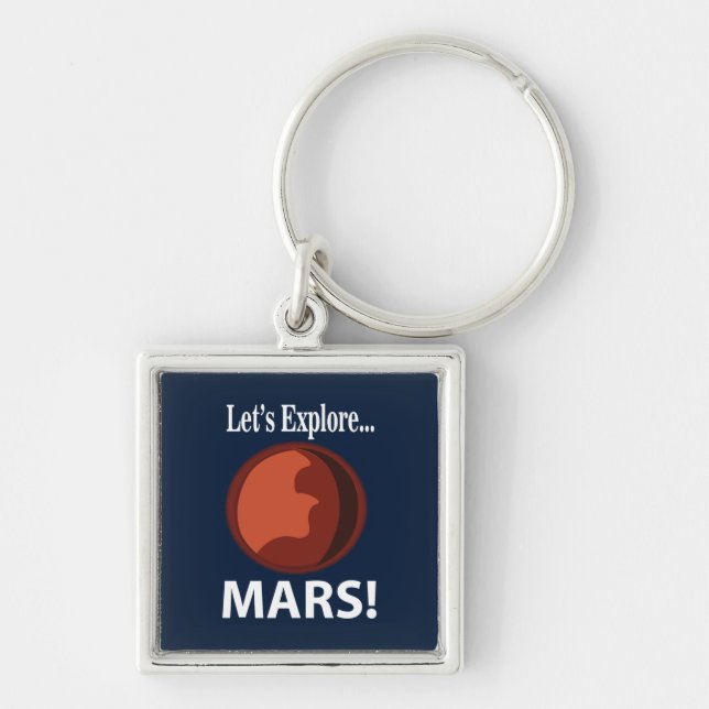 Mars Let's Explore Mars Keychain (Front)