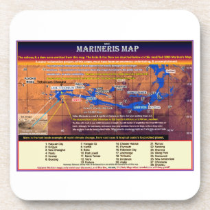 Mars Marineris Map Coaster
