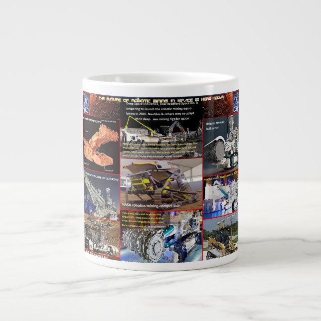 Mars Mining Machines Large Coffee Mug (Front)