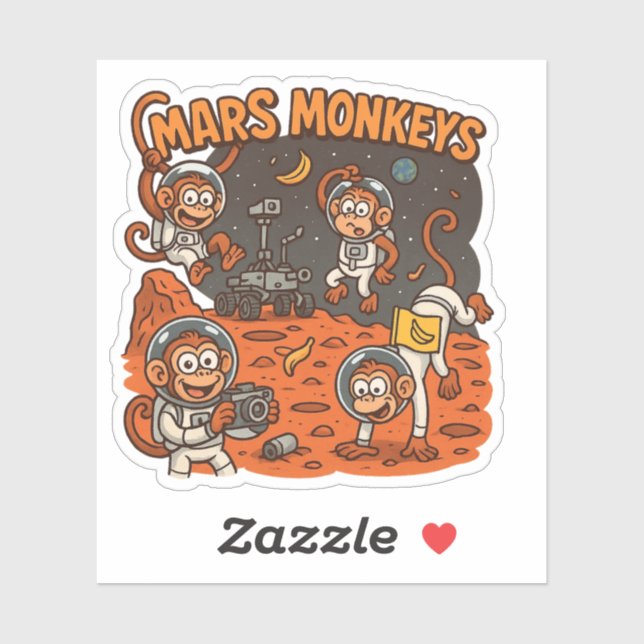 Mars Monkeys funny animal (Sheet)