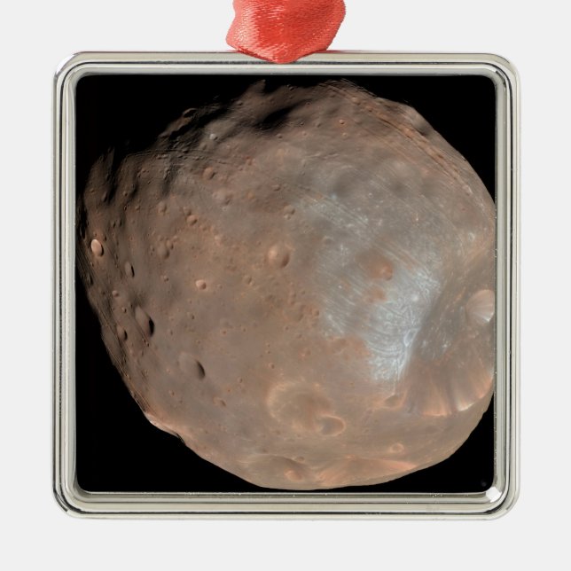 Mars moon Phobos Metal Ornament (Front)