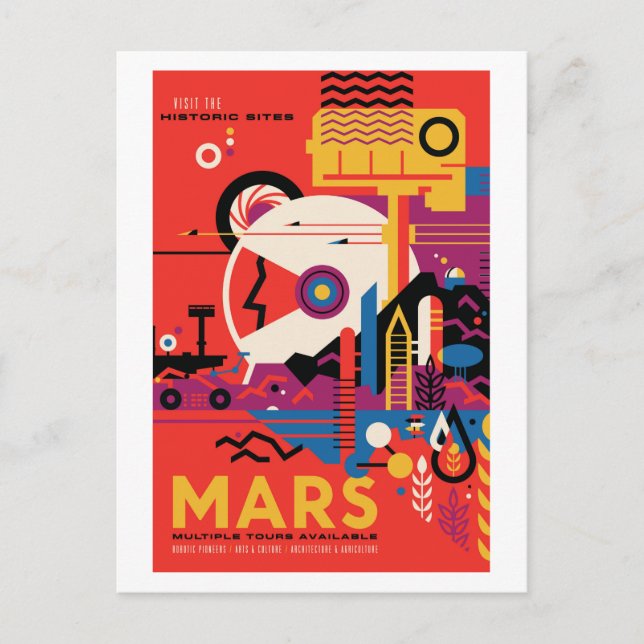 Mars - NASA Visions of the Future Postcard (Front)