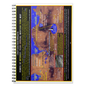 Mars official tour map notebook