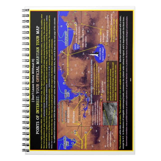Mars official tour map notebook (Front)