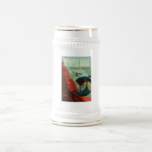 Mars Olympus Mons Highest Volcano Solar System Beer Stein